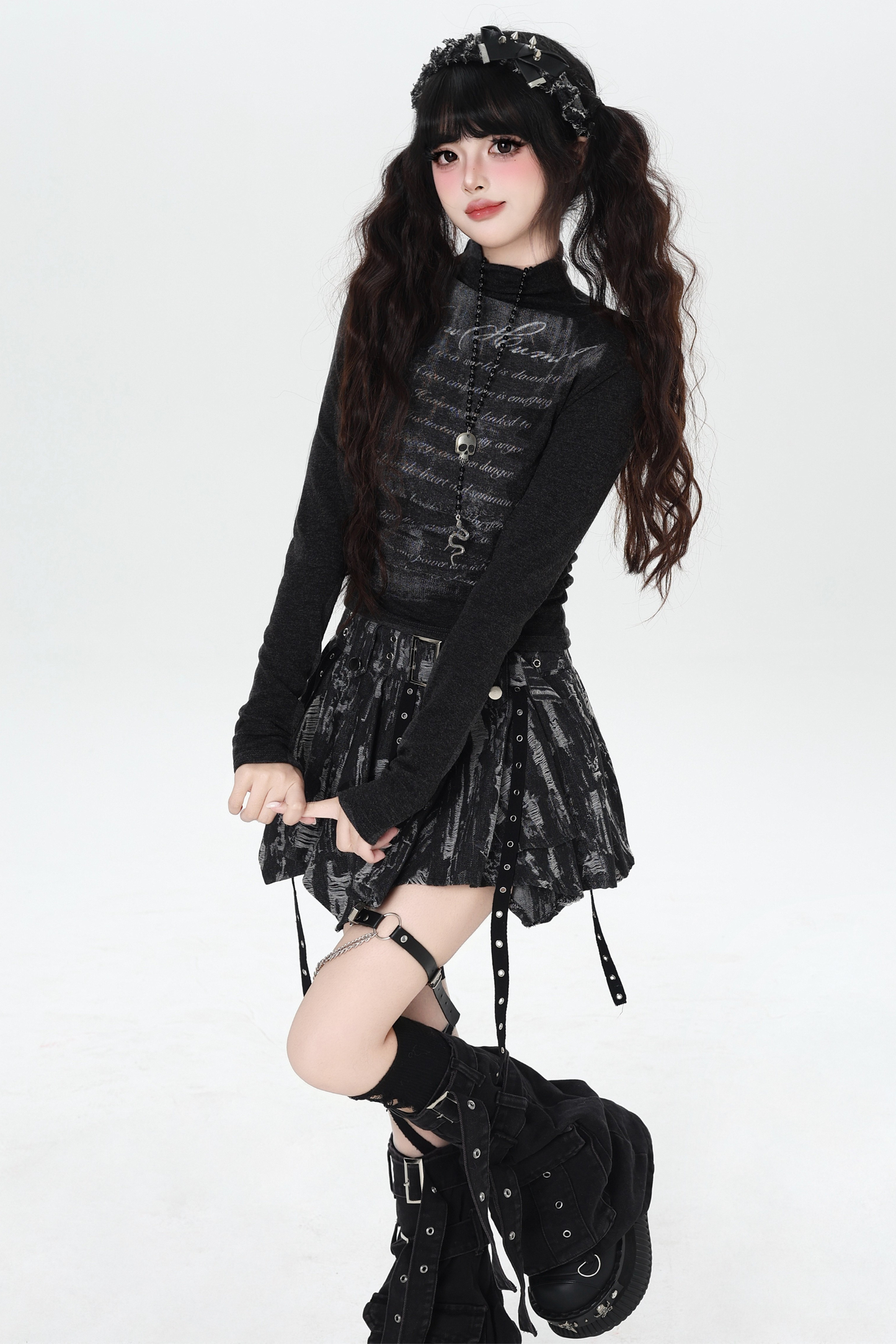 ダークスリムフィットフリーストップス