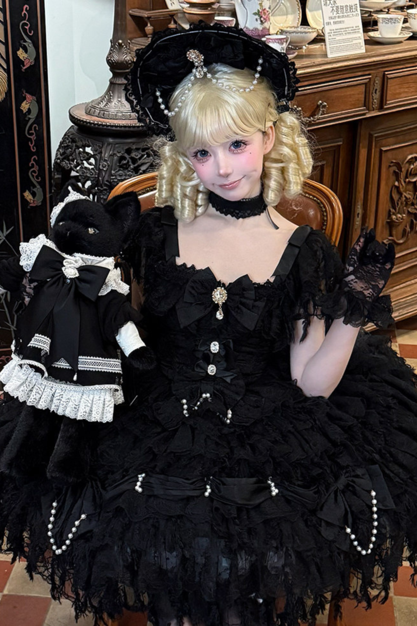 프릴 프린세스 로리타 드레스