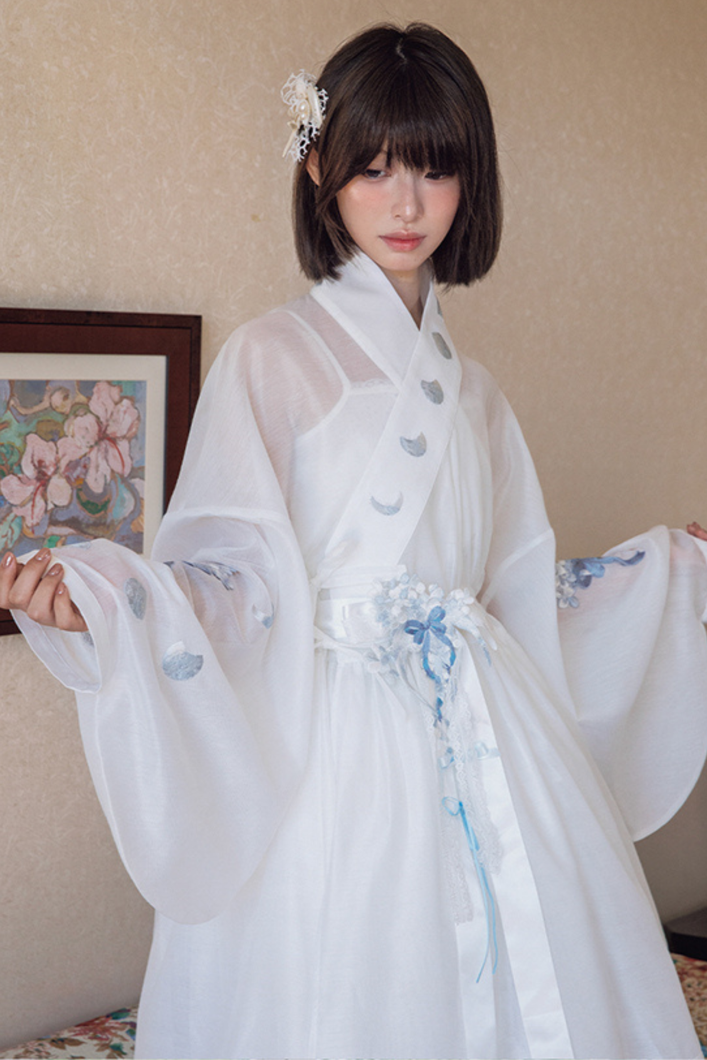 ピュアホワイトチャイナドレス+ベルト