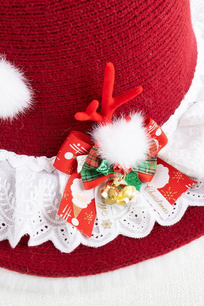 ダークレッドロリータハット