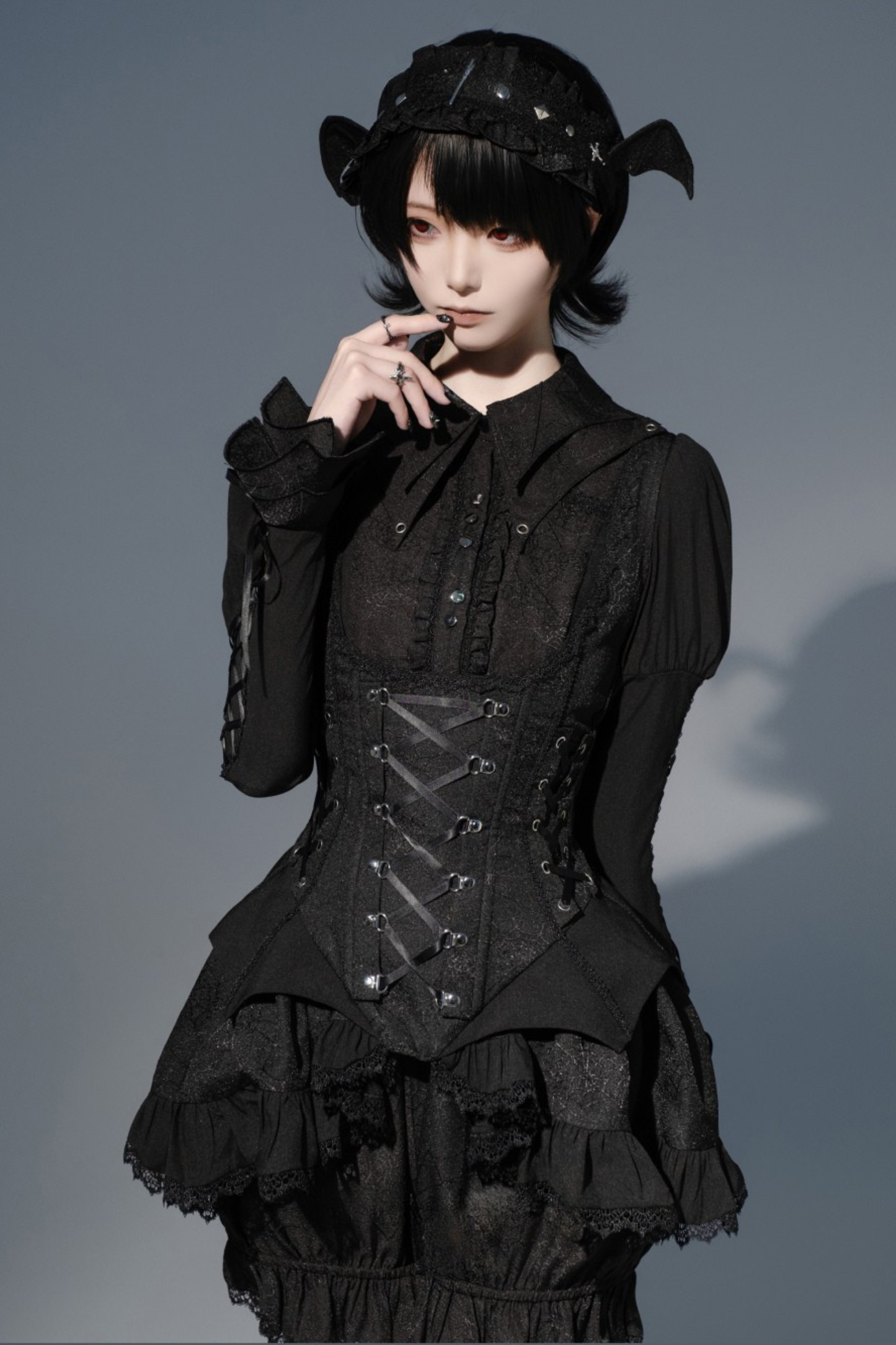 【12月20日予約締切】Camillaスパイダーウェブバットゴシックダークドレスベスト