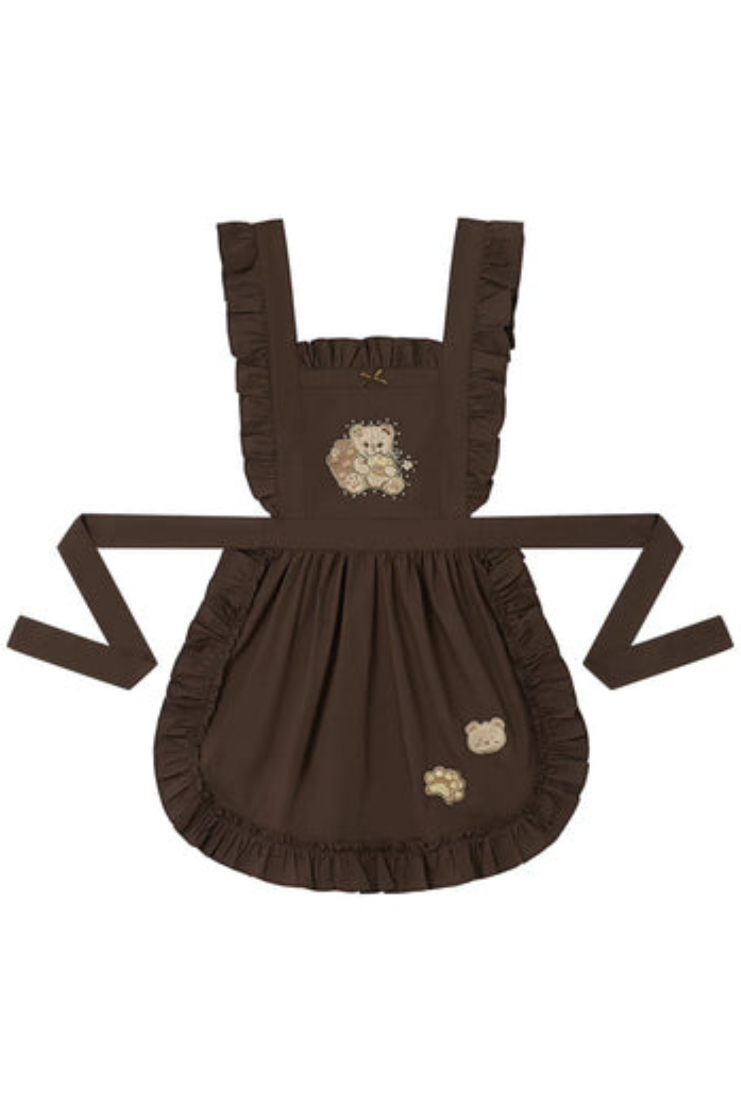 Kleines Bär-Dessert-Haus Kleid + Rock + Schürze + Brosche + Überrock