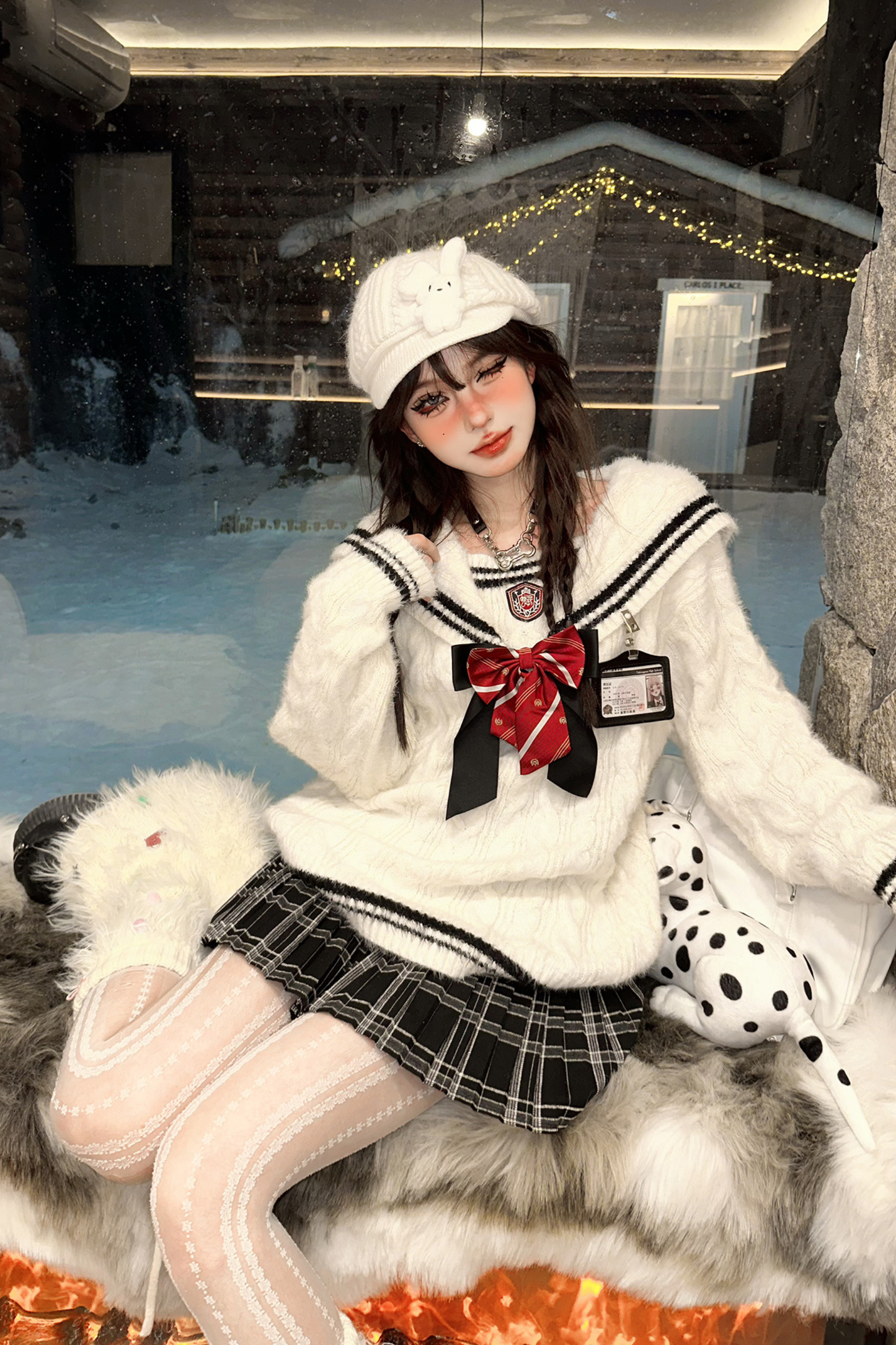 スクールセーラーニット