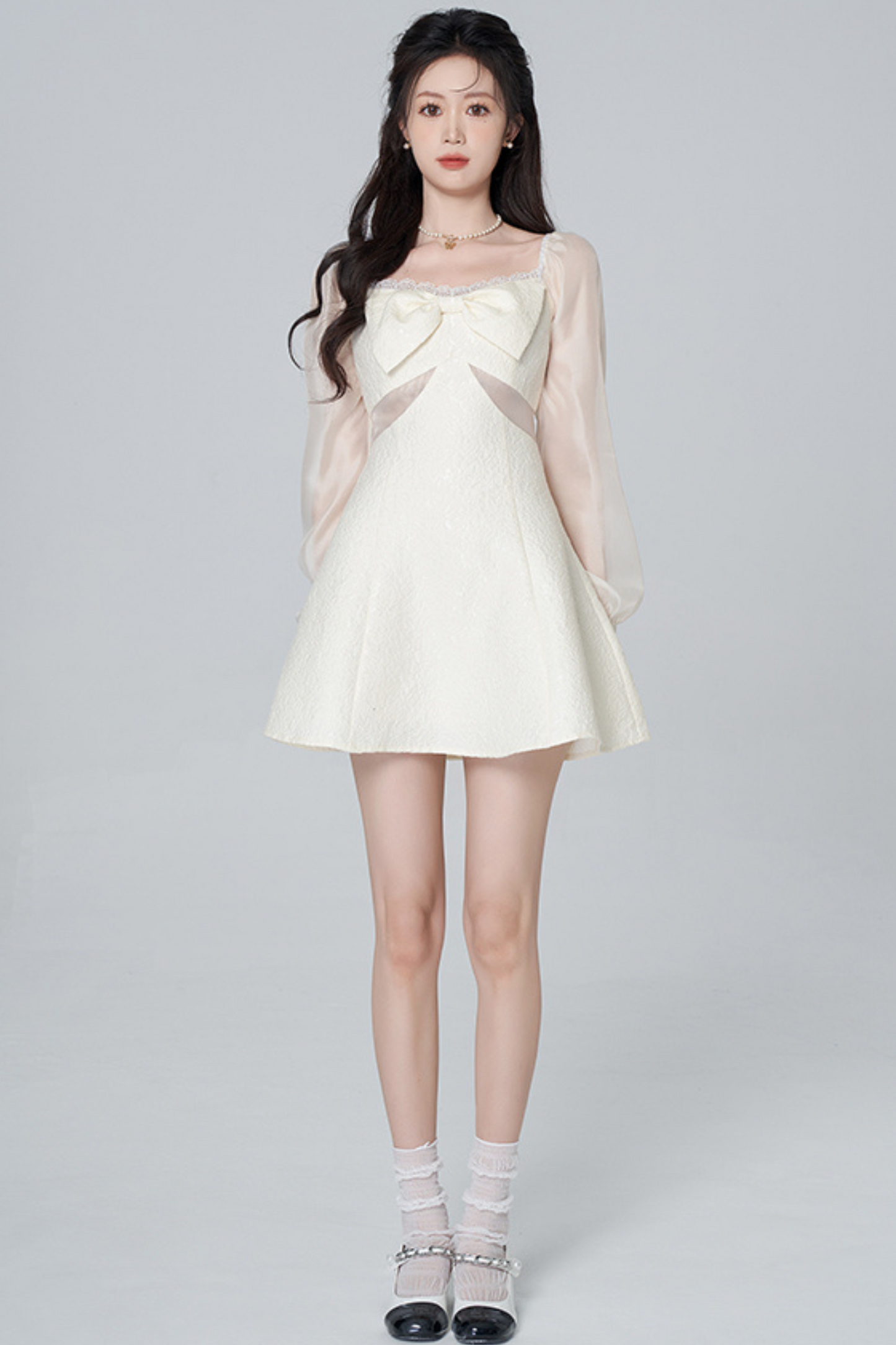 シアースイートピュアスクエアネックドレス