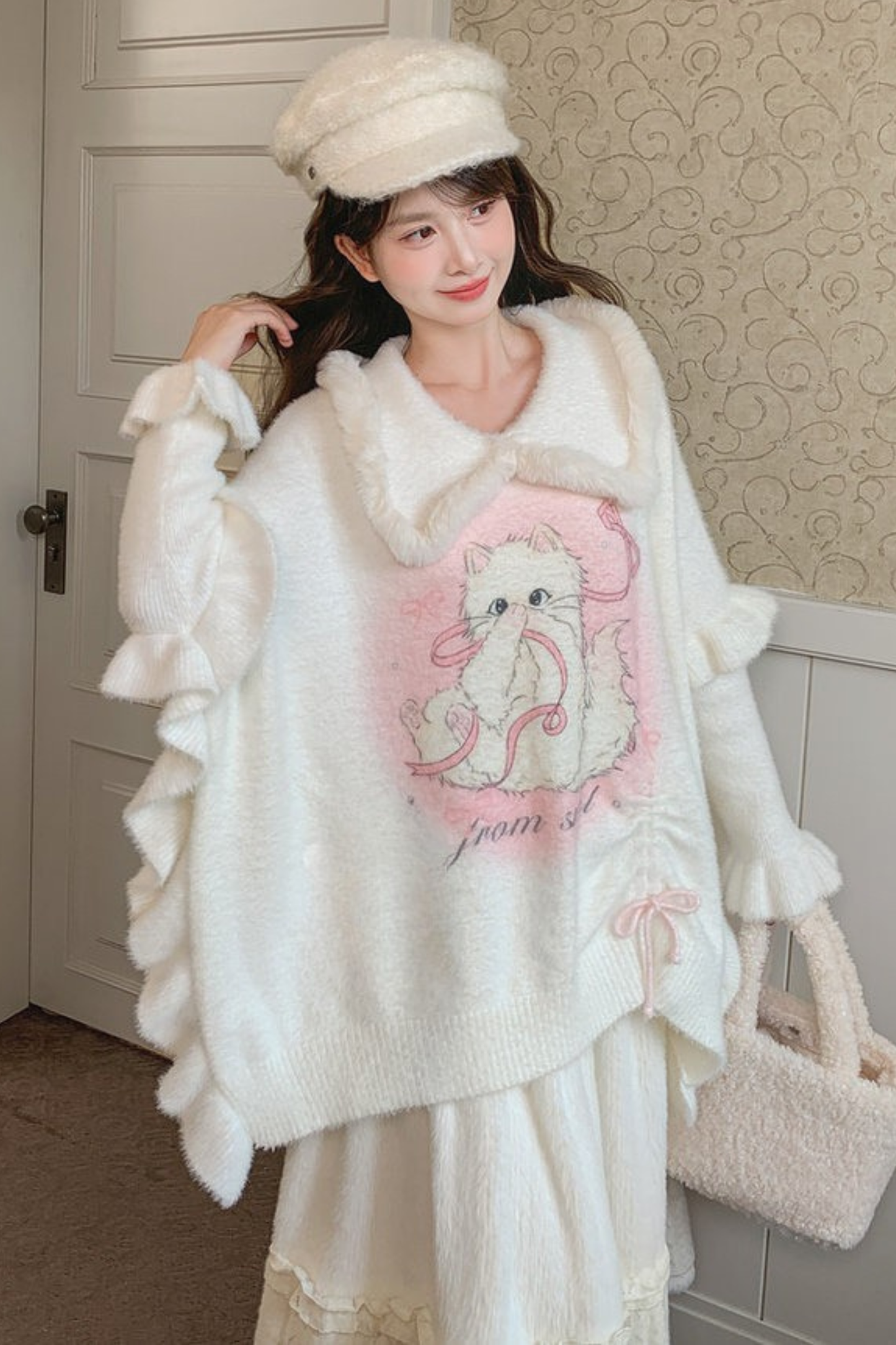 スイートキャットニットセーター