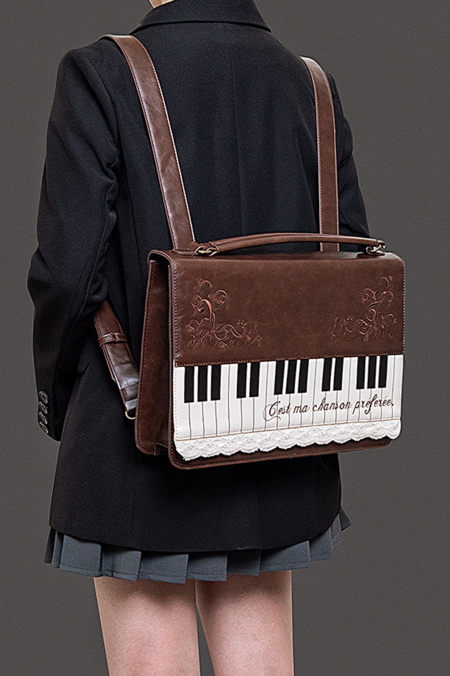 文学ピアノショルダーバッグ