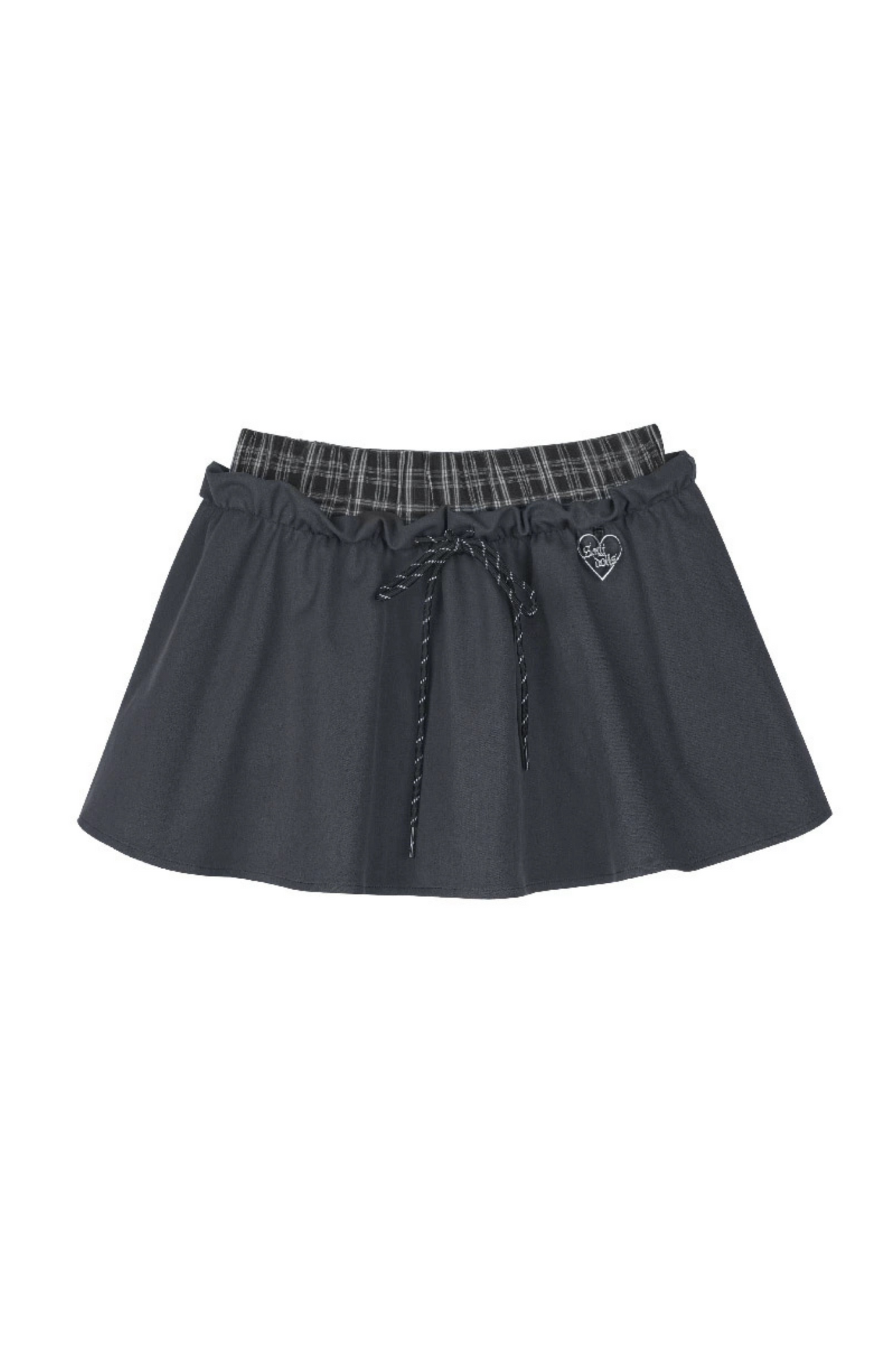 Niedlicher Minirock mit Karomuster und doppelter Taille