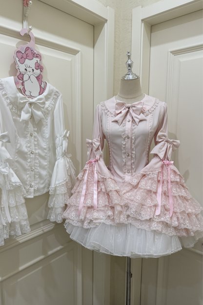 プリンセスリボンフリルスリーブシャツ