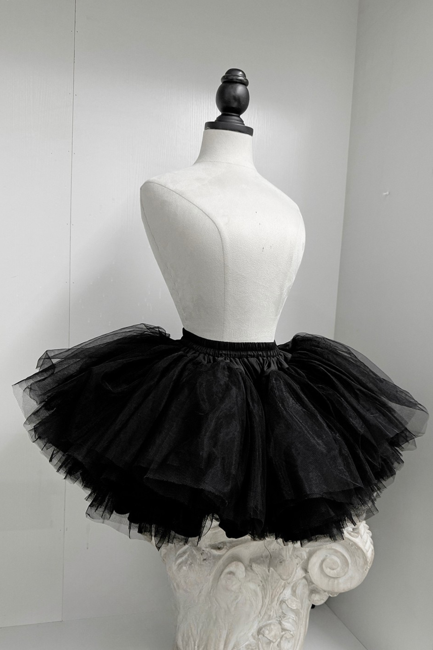 シフォンゴシックバッスルフリルドレスセット