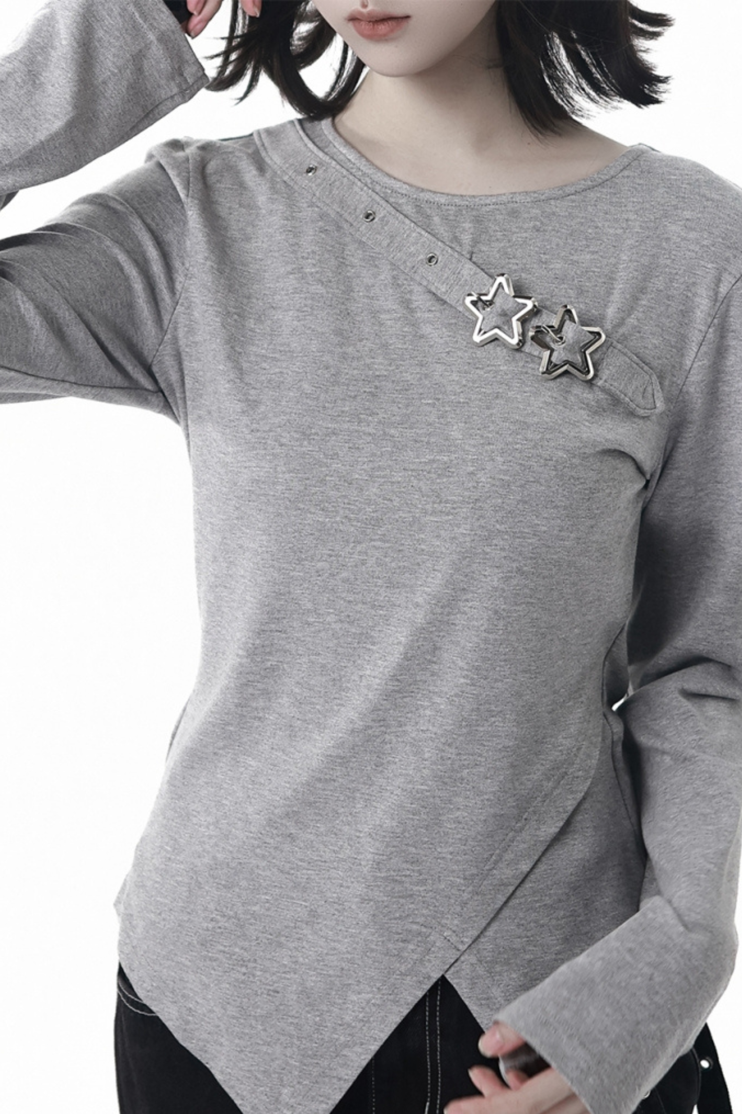 スリットロングスリーブトップス