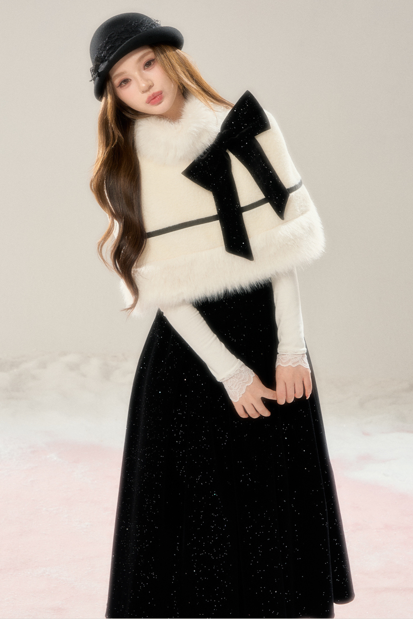 フレンチハイエンドマント +フレアスカート