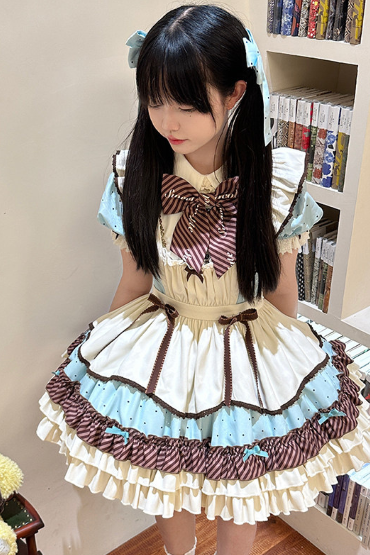 Cream Little Sweet Maid Lolita Dress