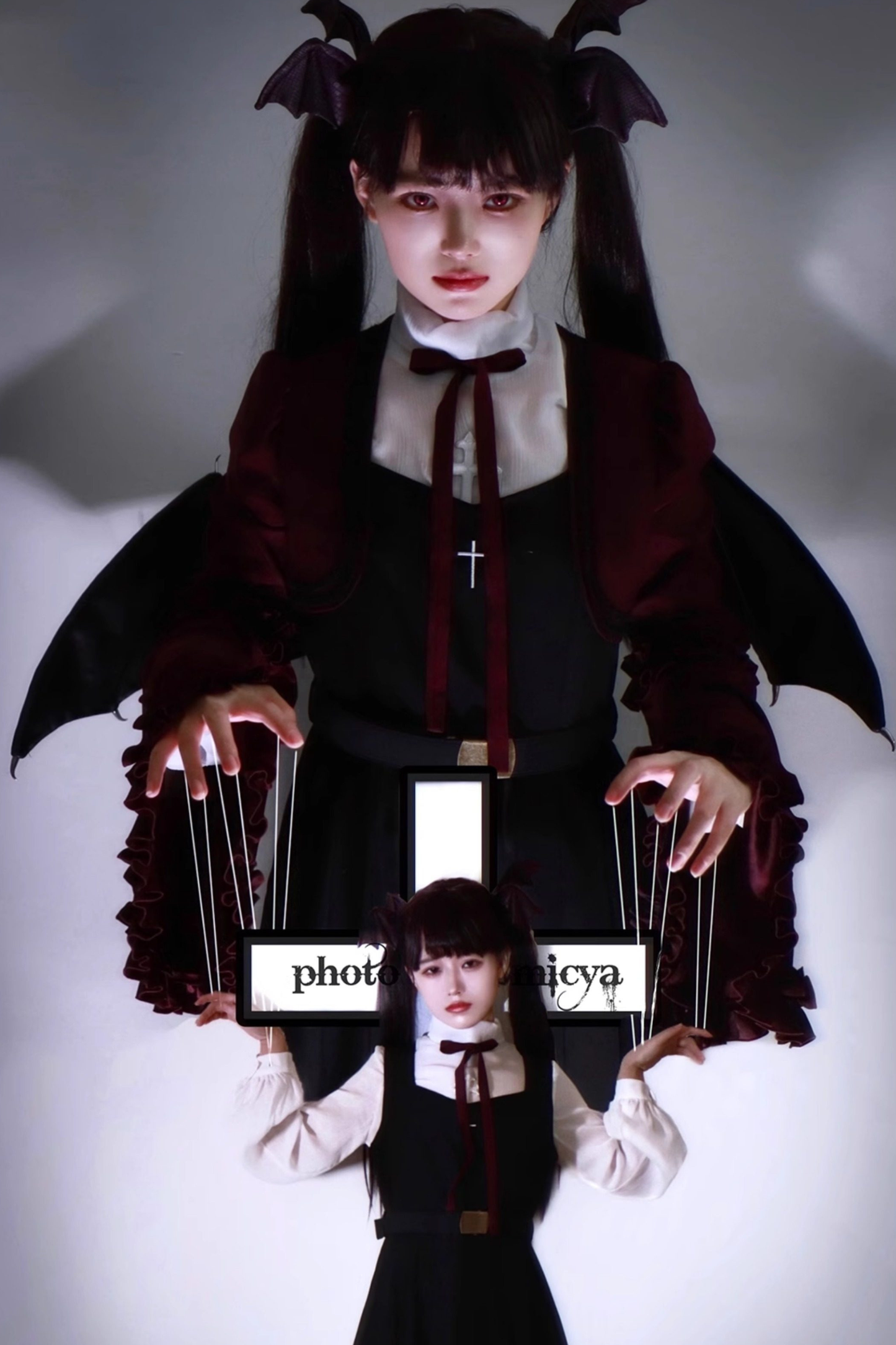 ゴシックスクールマント＋トップス＋ベストドレス