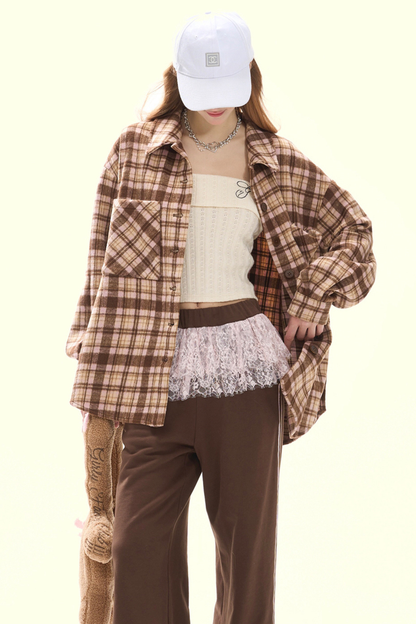 ロゴインナースリムニットトップス