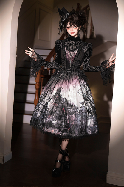 Velvet Patchwork Camisole Dress