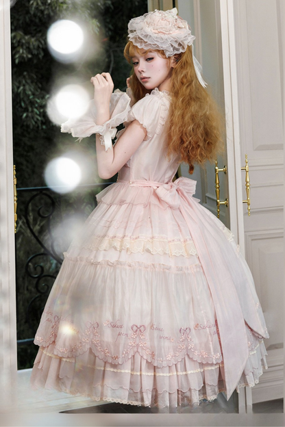 Sweet Cherry Lolita Dress + JSK + Hairband + Hat + Necklace + Sleeve