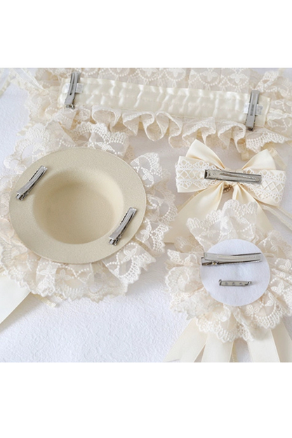 Cream Frill Lolita Accessories