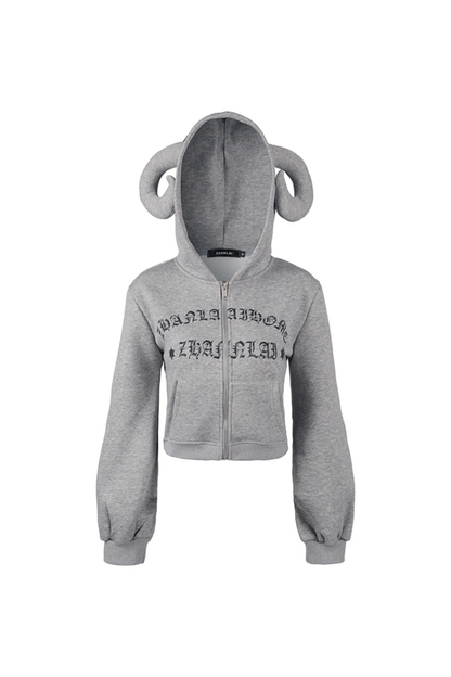 ナイトデモンシープホーンフードパーカー