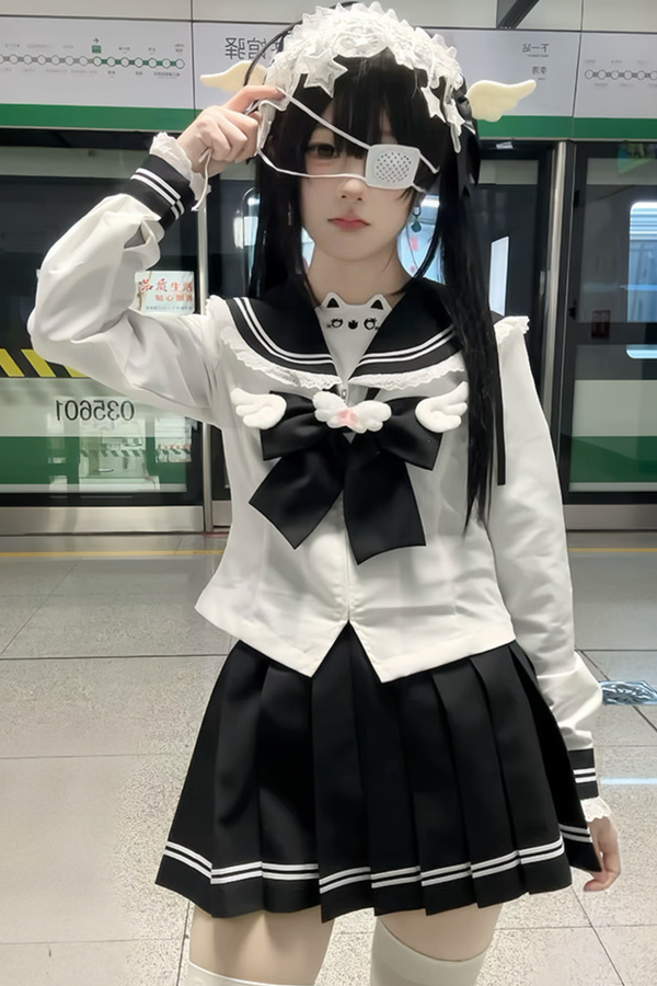 Sweet Sailor Top + Skirt + Tie