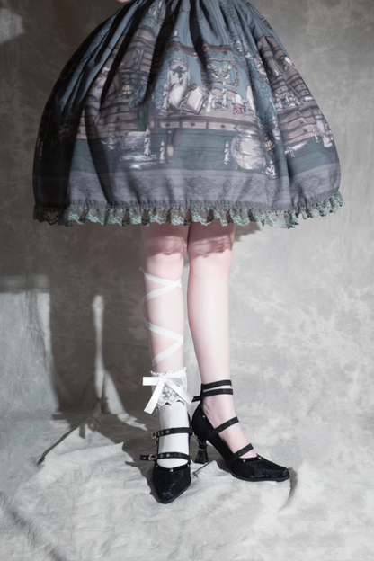 Retro Dark Subculture Gothic Heels