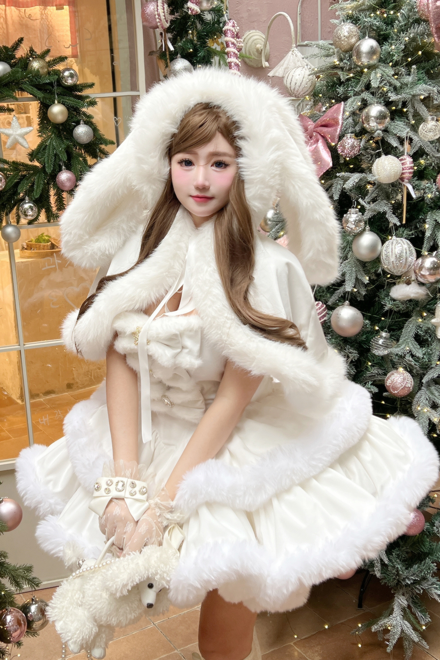 アンゴラファープリンセスドレス+ラビットマント+シアーテール