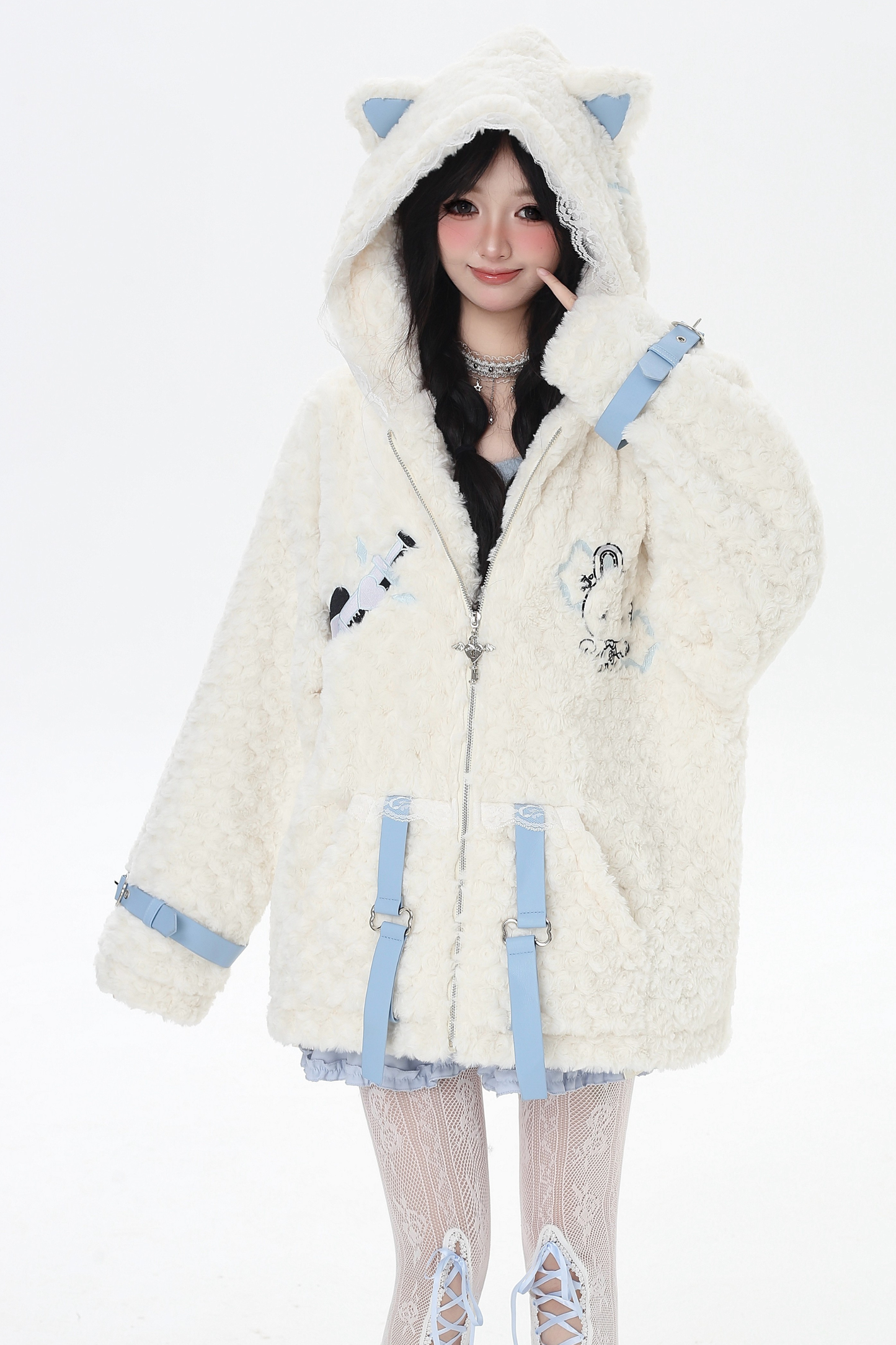 猫耳フードサブカルジャケット