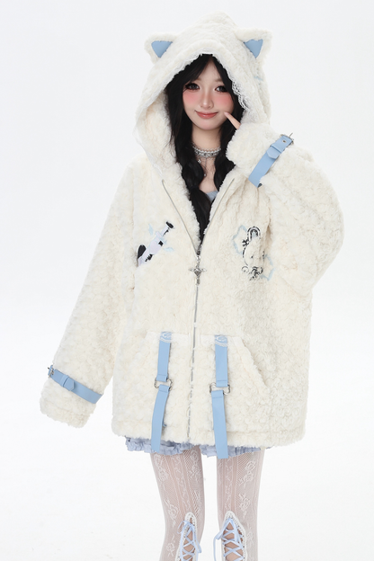 猫耳フードサブカルジャケット