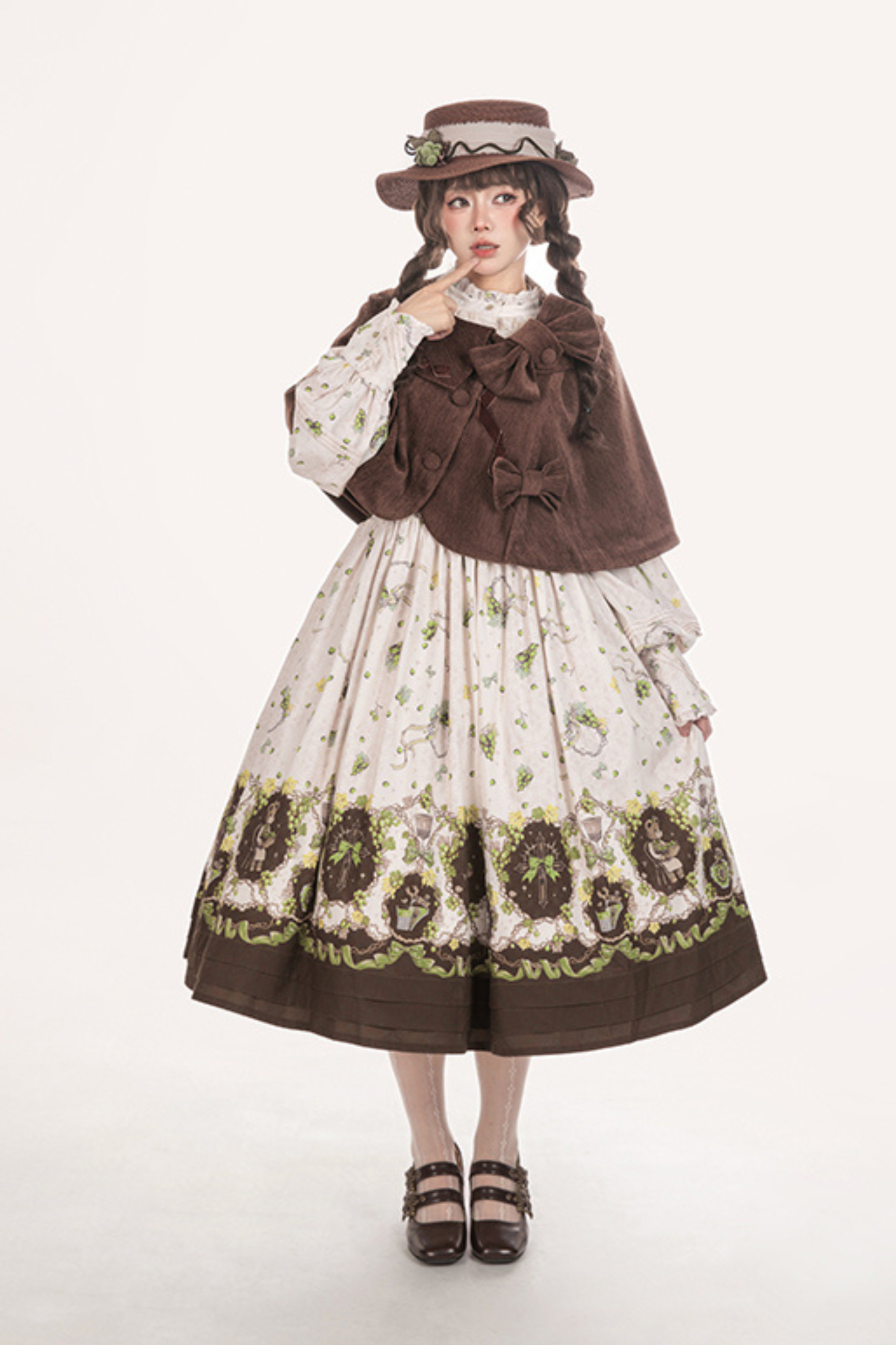 ワイナリーレトロベアロリータドレス