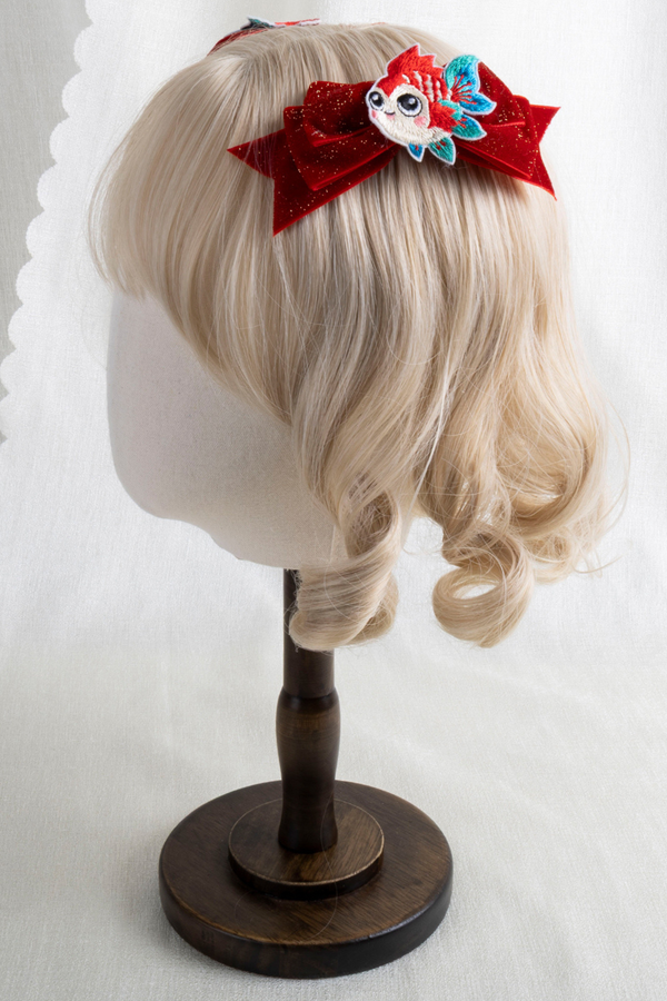 レッドベルベットロリータヘアクリップ