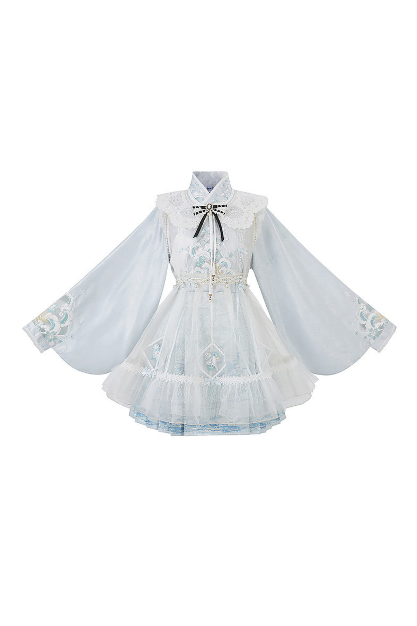 아이스 차이나 셔츠 + 스커트 + 원피스 + 목걸이