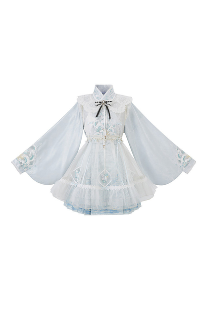 아이스 차이나 셔츠 + 스커트 + 원피스 + 목걸이