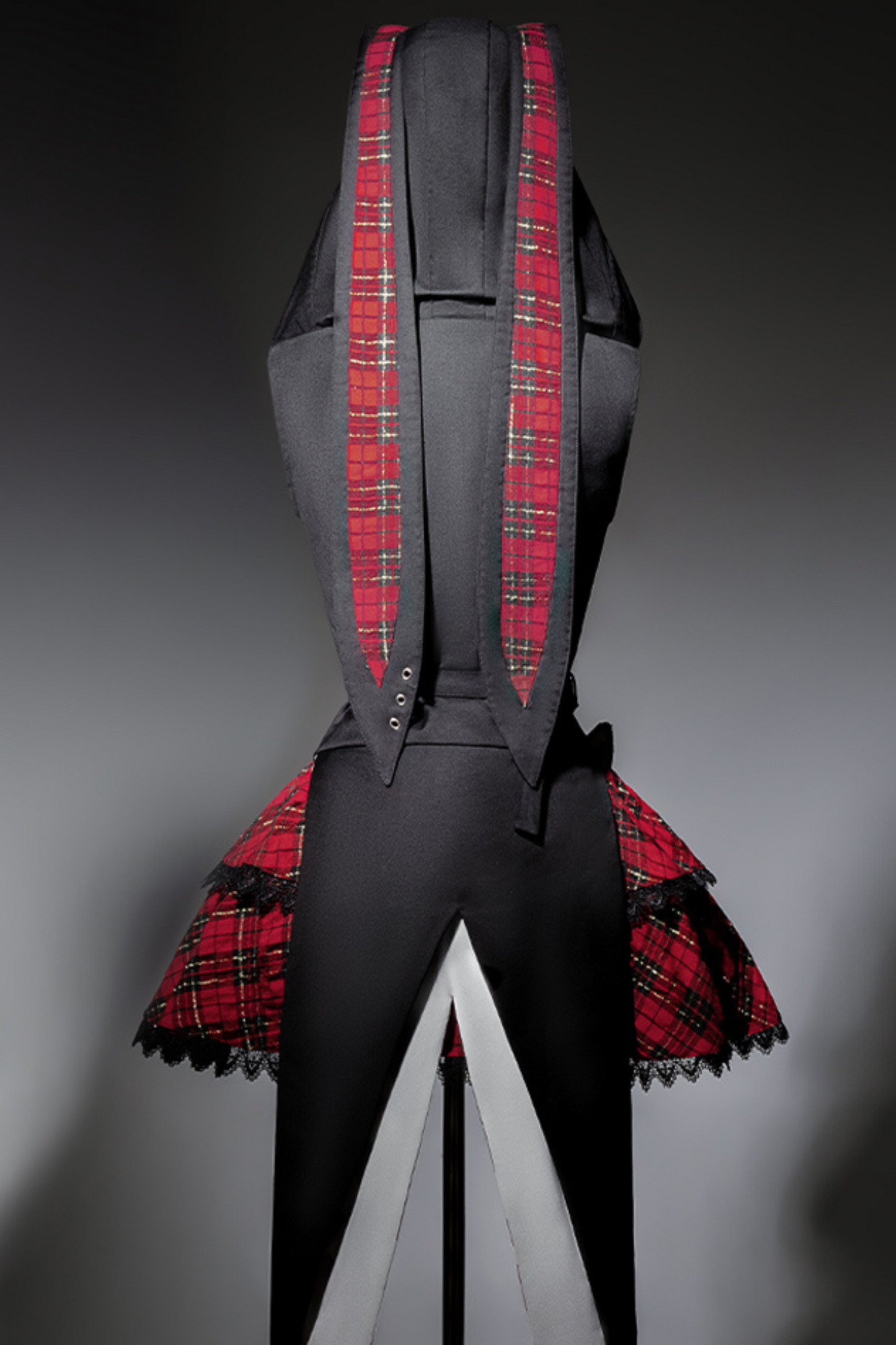 【予約商品】バニーロックスターガールフード付きジャケット+ブラウス+チェックスカート