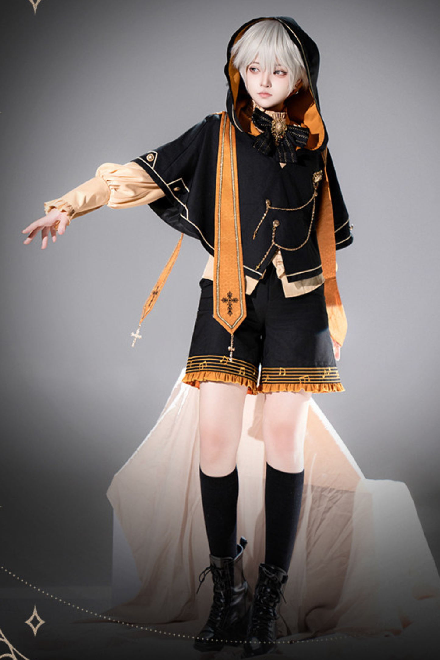 Pumpkin Hood Prince Lolita Set + Beret