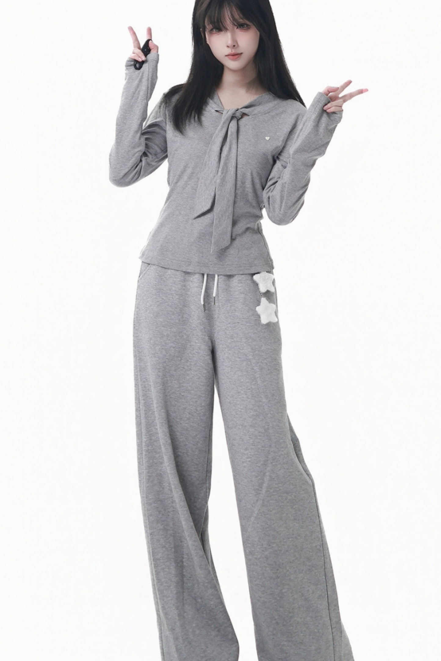 ワイドレッグスターペンダントパンツ