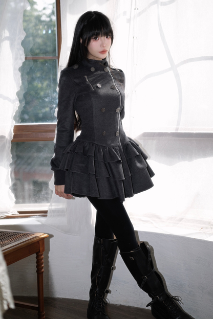 ゴシックフリルティアードドレス