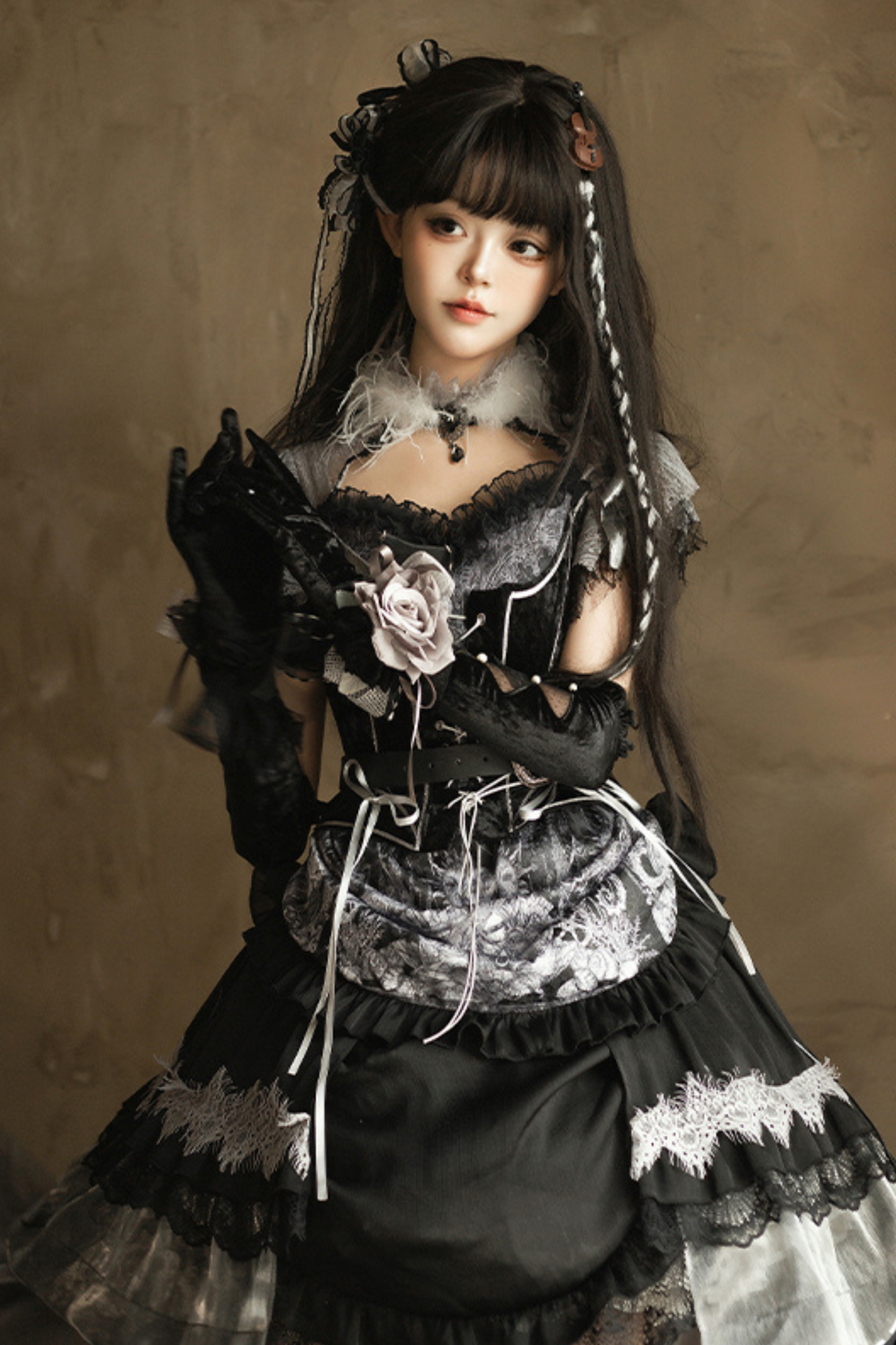 Dark Knight Rose Gothic Dark Cross Elegant Crachely Love Lolita Dress
