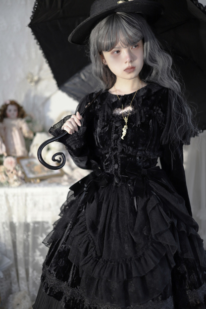 Gothic Chic Doll Lolita Dress + Short Jacket
