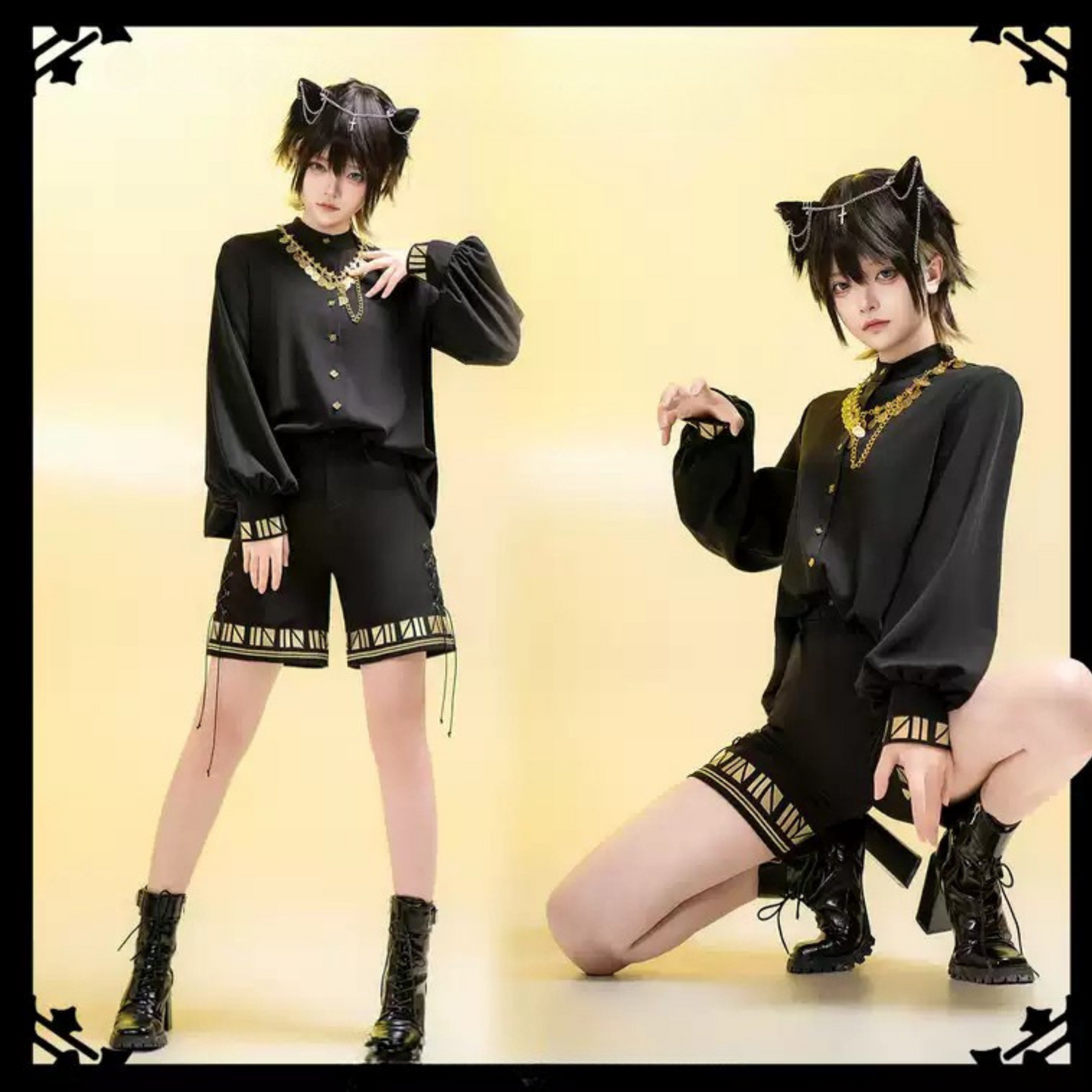 [Mar. 26, 2012 reservation deadline] Black Cat Lolita Prince Series Pharaoh Embroidery Pants