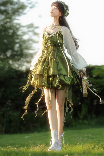 フォレストガールチャイナドレス+トップス+スカート