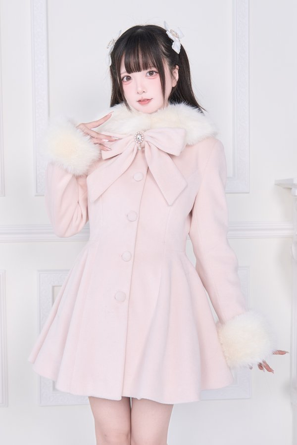 ビッグリボンフレアコート