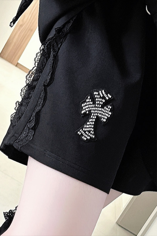 Subculture Lace Hooded Jacket + Shorts + Pants + Leg Warmers