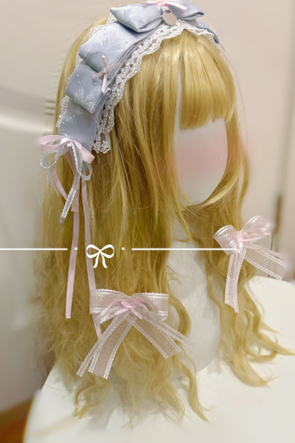 レイヤーフリルスイートプリンセスロリータジャンパースカート+テール+ヘアバンド+ケープ+ボンネット