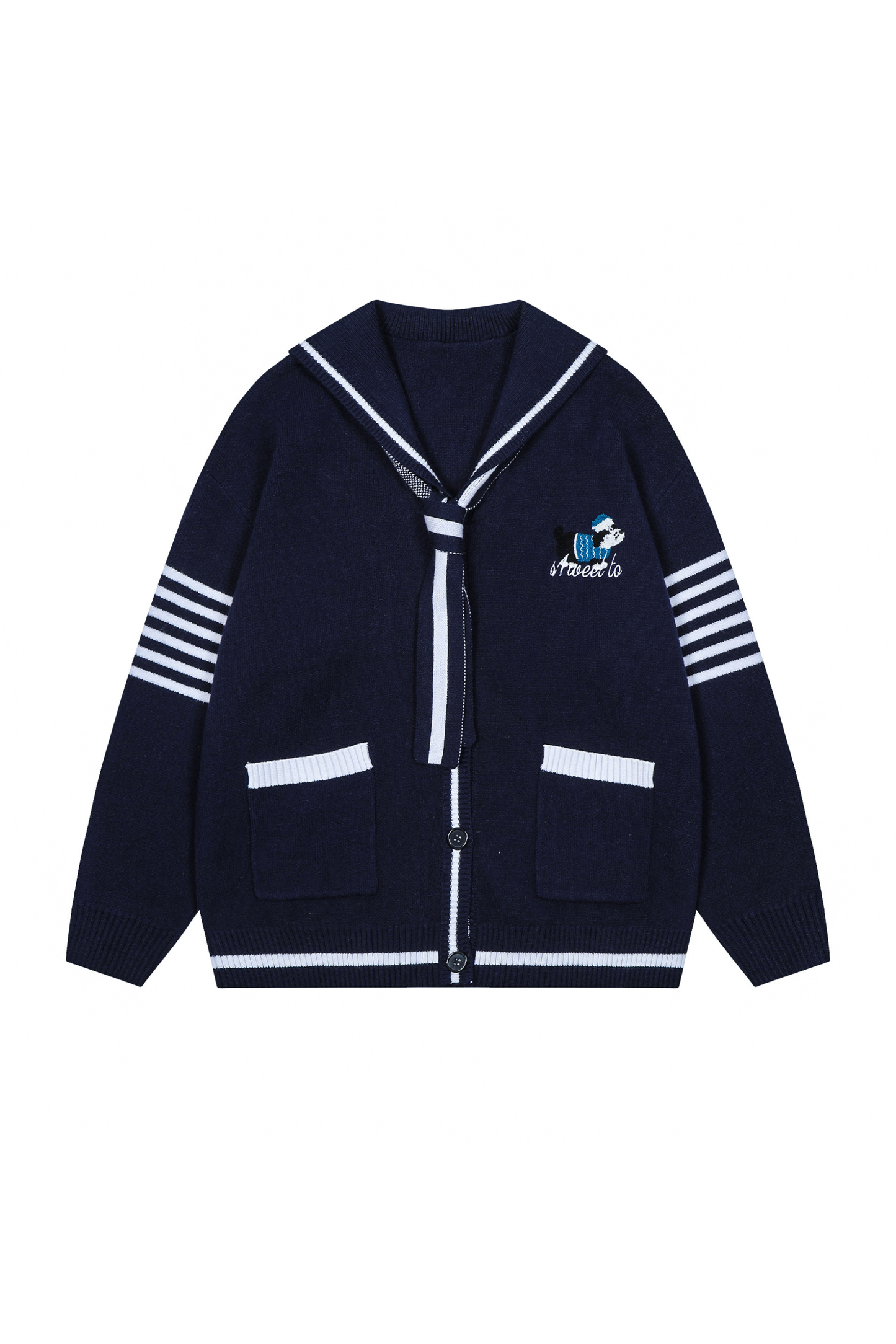 カレッジセーラーニットカーディガン