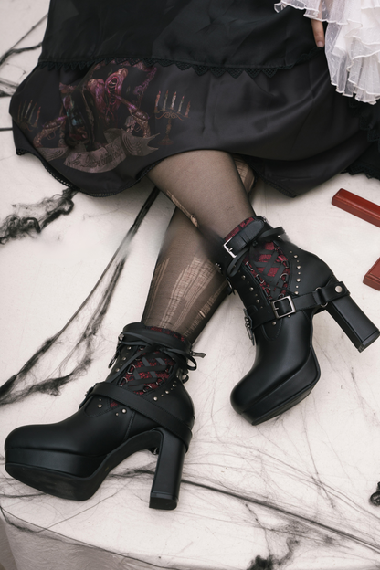 【12月8日予約締切】LACYBONESダークゴシックパンクブーツ