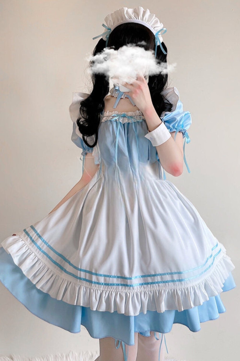 Powder Blue Alice Made Dress Set