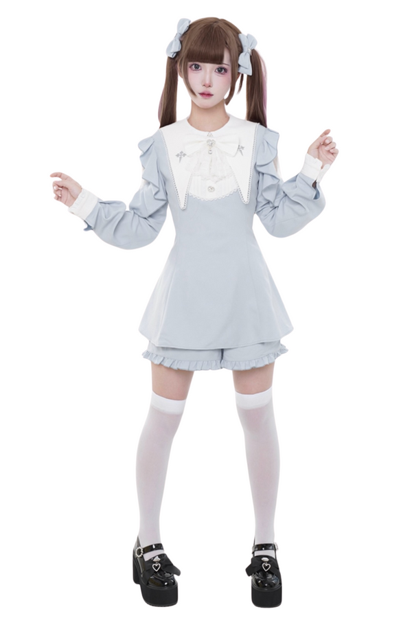 Sweet Pure Doll Peplum Top + Shorts
