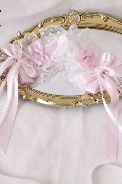 Pink Silk Satin Ballet Lolita Accessories