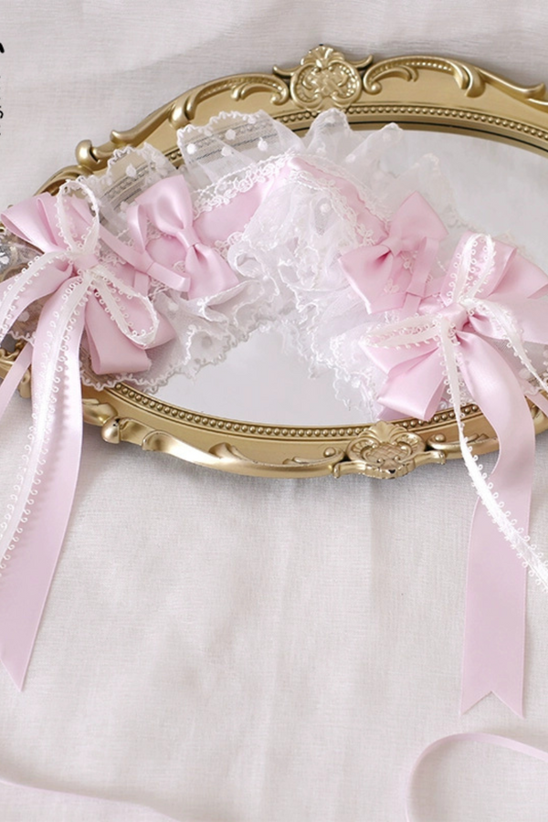 Pink Silk Satin Ballet Lolita Accessories