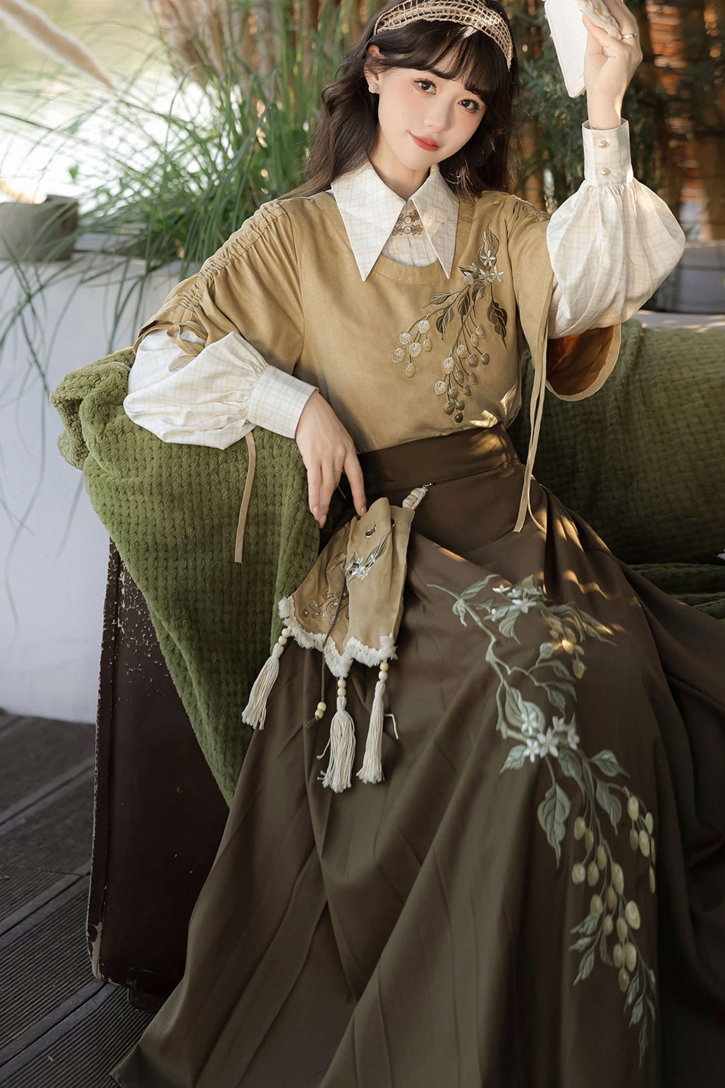 Forever Island Yellow Fruit Shirt + Skirt + Outerwear