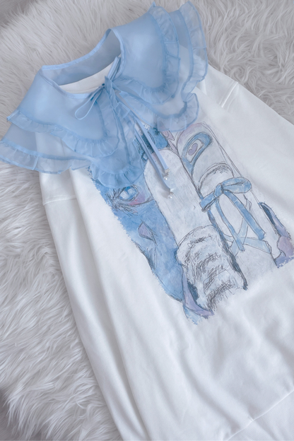 【天使界隈】ホワイトバードアクアルーズスウェットワンピース